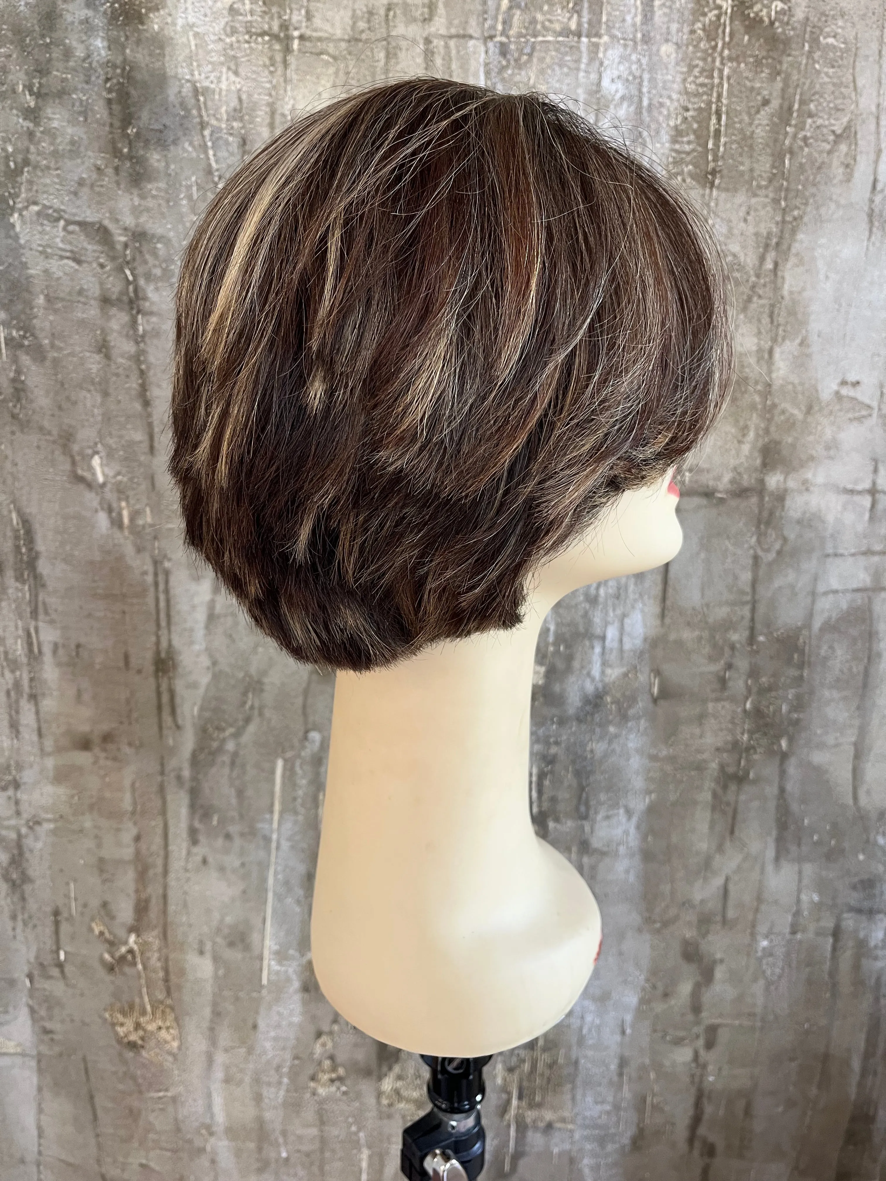 100% EUROPEAN VIRGIN HUMAN HAIR 11.5" DIRTY BLOND WITH HIGHLIGHTS