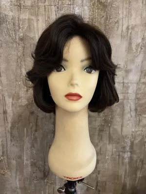 100% EUROPEAN VIRGIN HUMAN HAIR 13.5" BROWN WITH HIGHLIGHTS