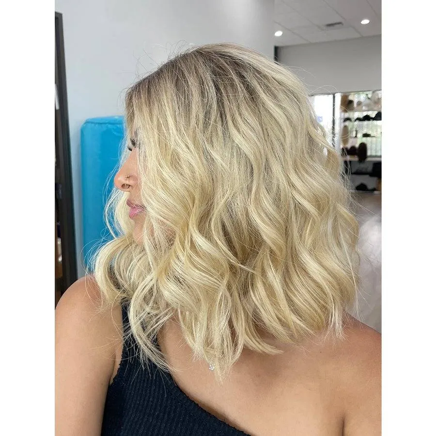 16" Divine Lace Top Wig Platinum Blonde w/ Partial Rooting