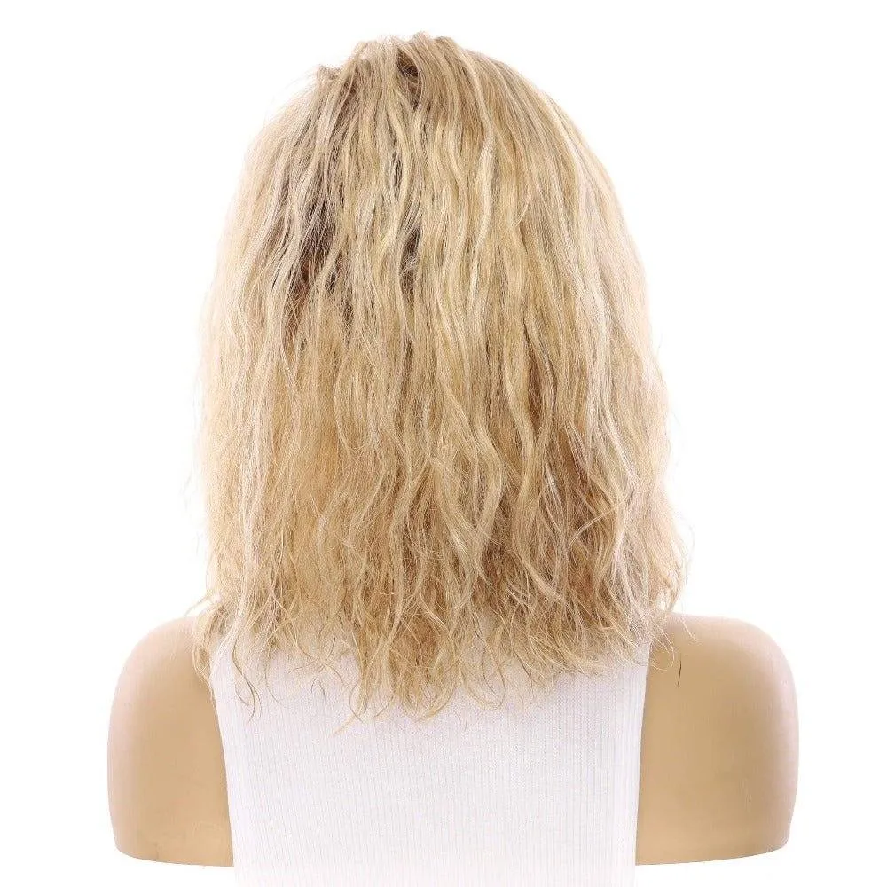 16" Princess Silk Top Wig Ash Blonde Wavy