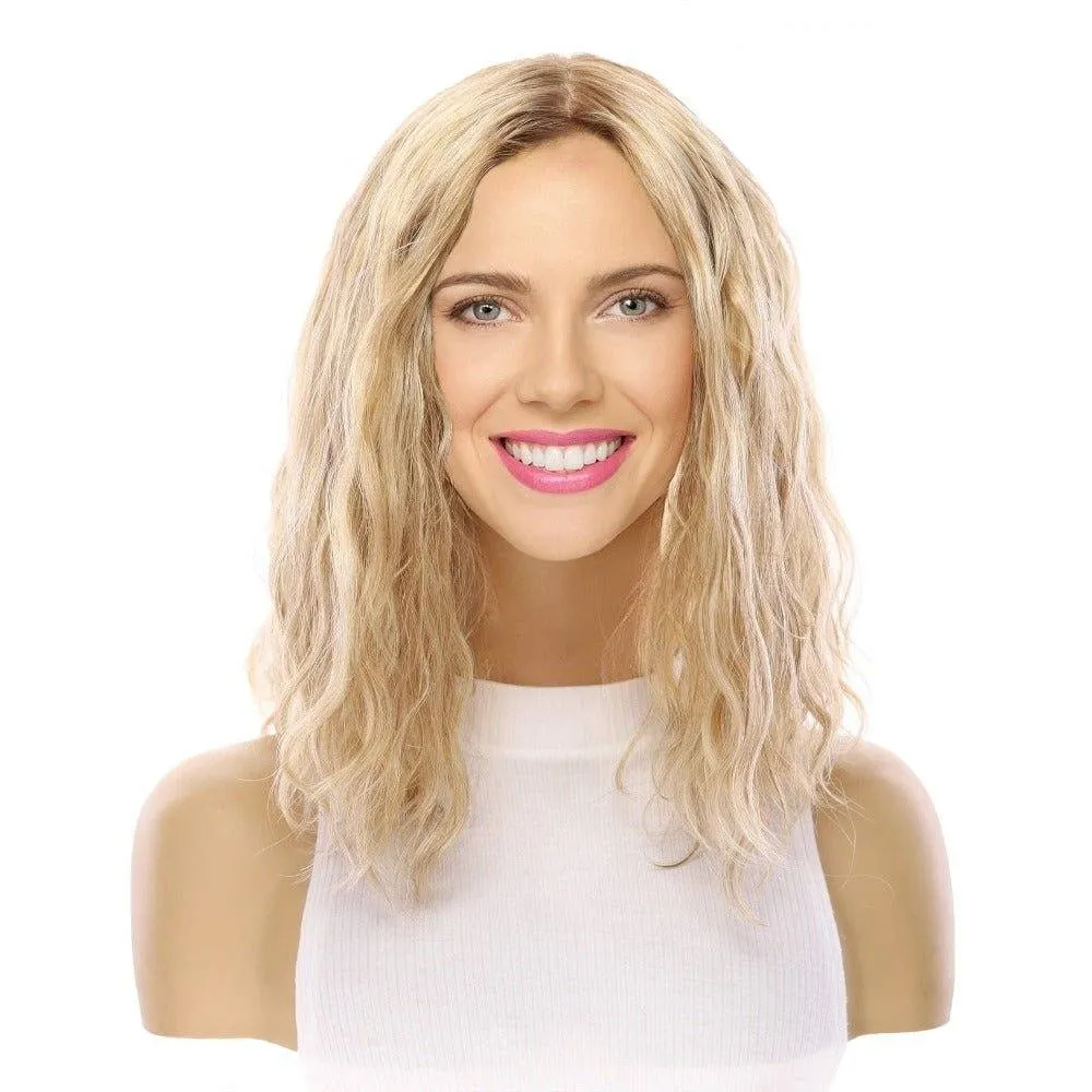 16" Princess Silk Top Wig Ash Blonde Wavy