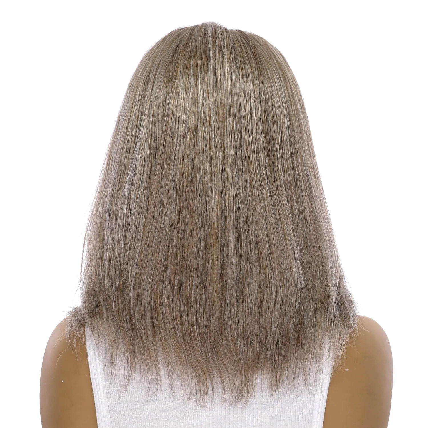 16" Princess Silk Top Wig Champagne Grey