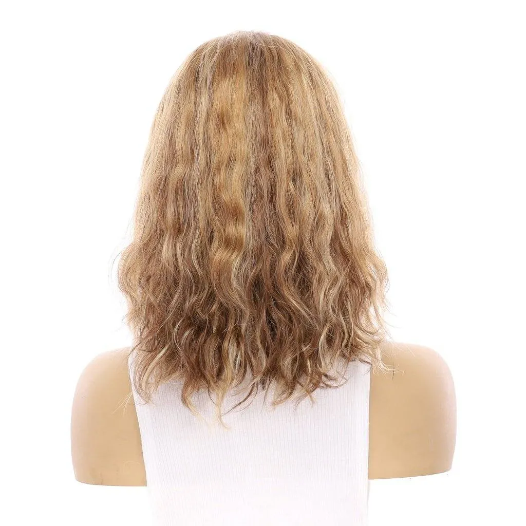 16" Princess Silk Top Wig Medium Blonde Wavy