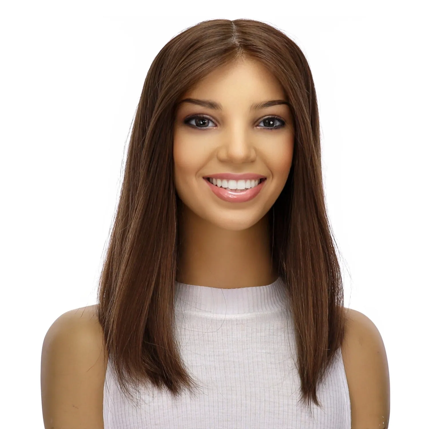 16" Princess Silk Top Wig Medium Brown Babylight