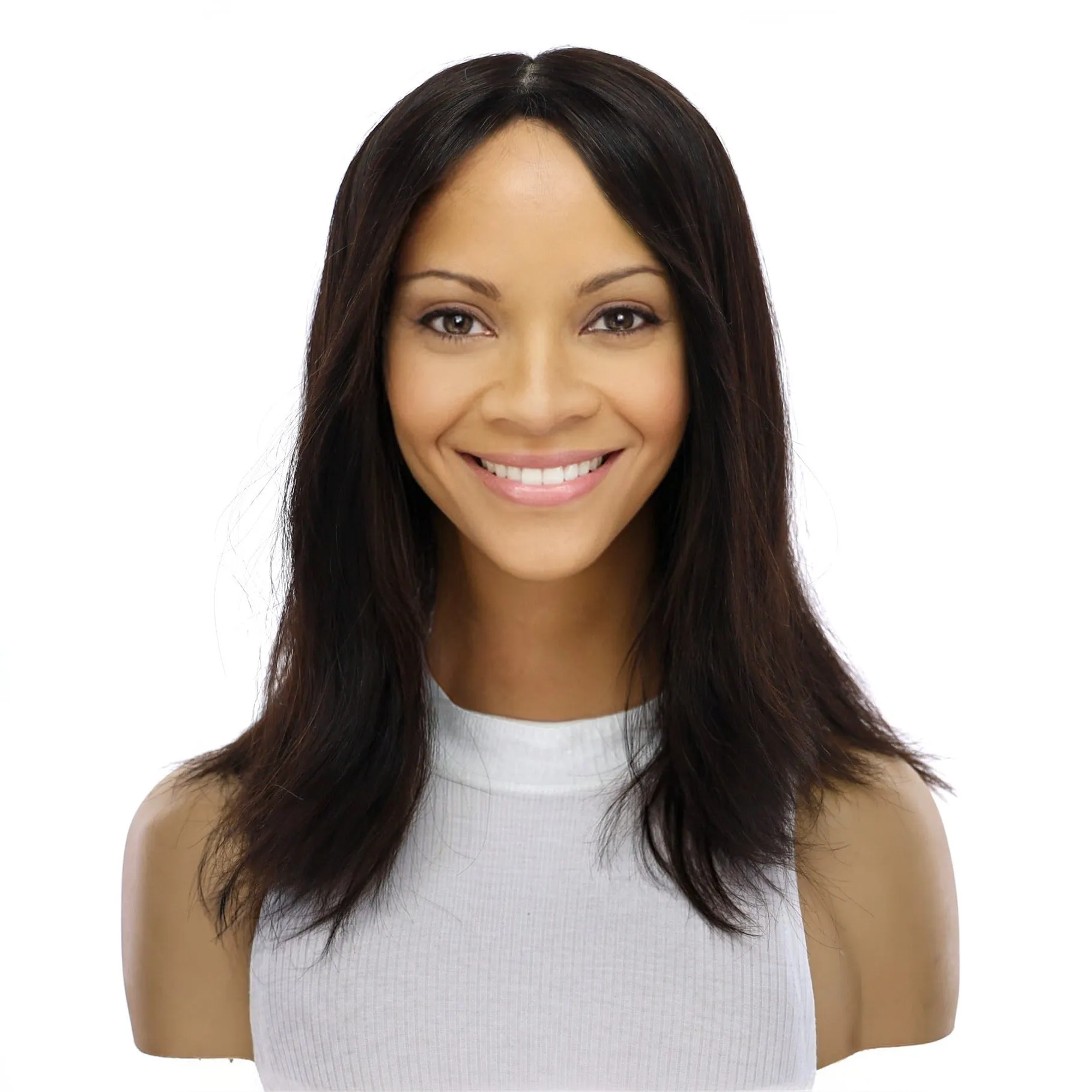 16" Princess Silk Top Wig Natural Black