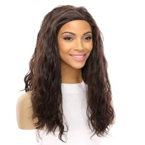 20" 3/4 Bandfall Wig Dark Brown Wavy
