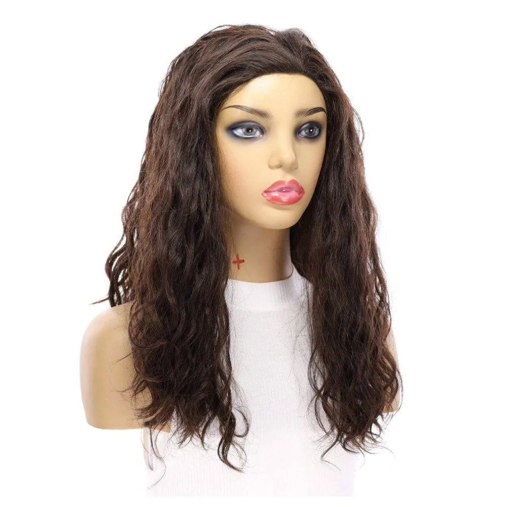 20" 3/4 Bandfall Wig Dark Brown Wavy