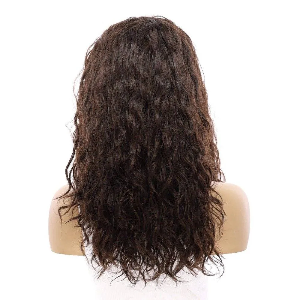 20" 3/4 Bandfall Wig Dark Brown Wavy