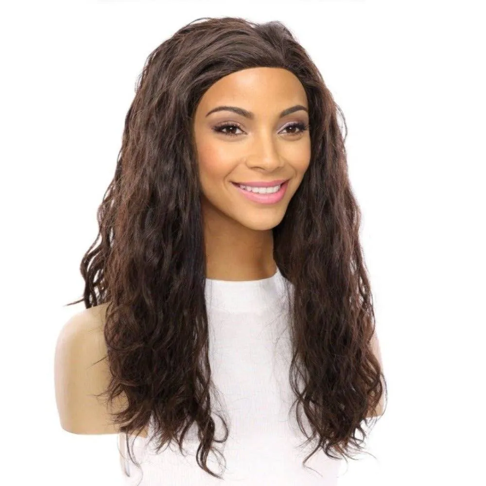 20" 3/4 Bandfall Wig Dark Brown Wavy