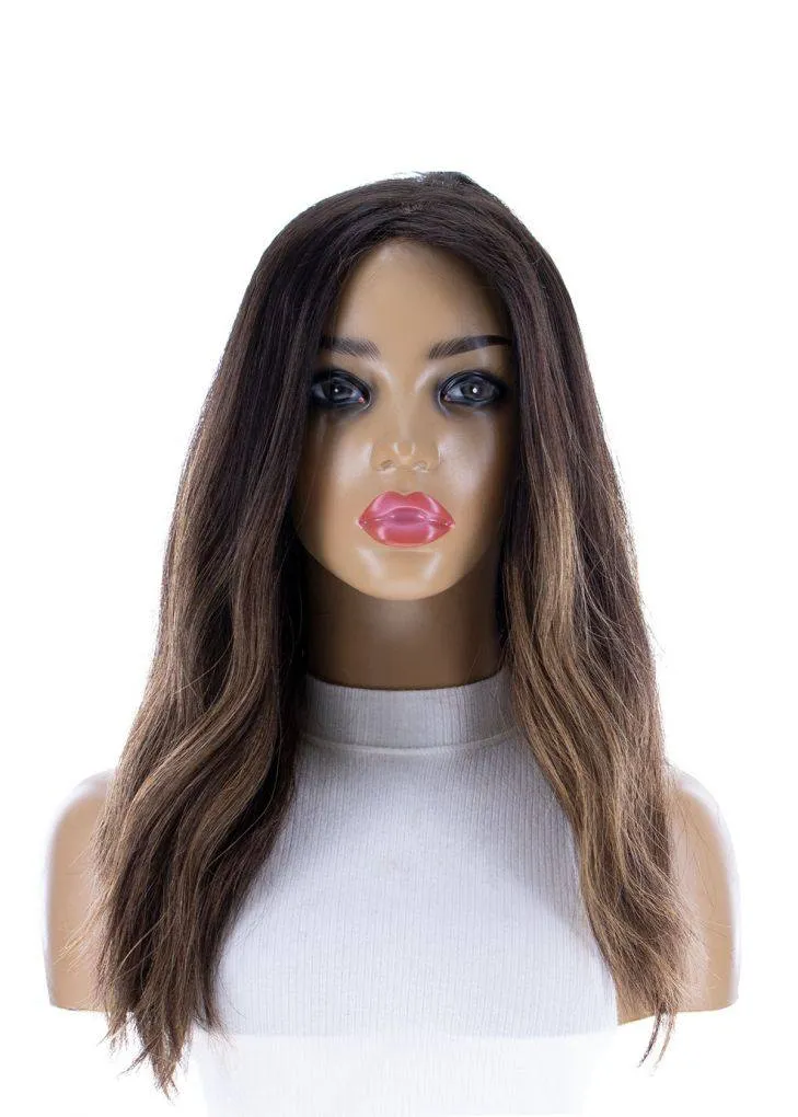 20" Princess Silk Top Wig Dark Brown Balayage