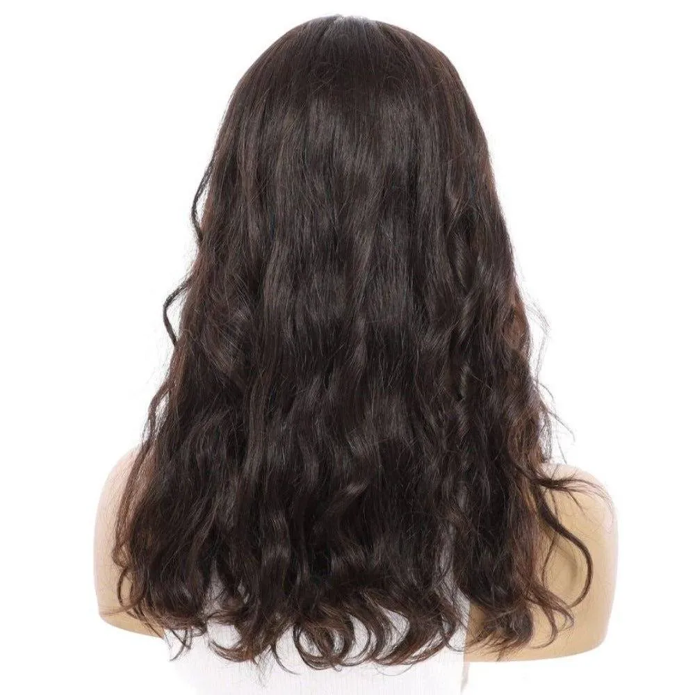 20" Princess Silk Top Wig Soft Black Wavy