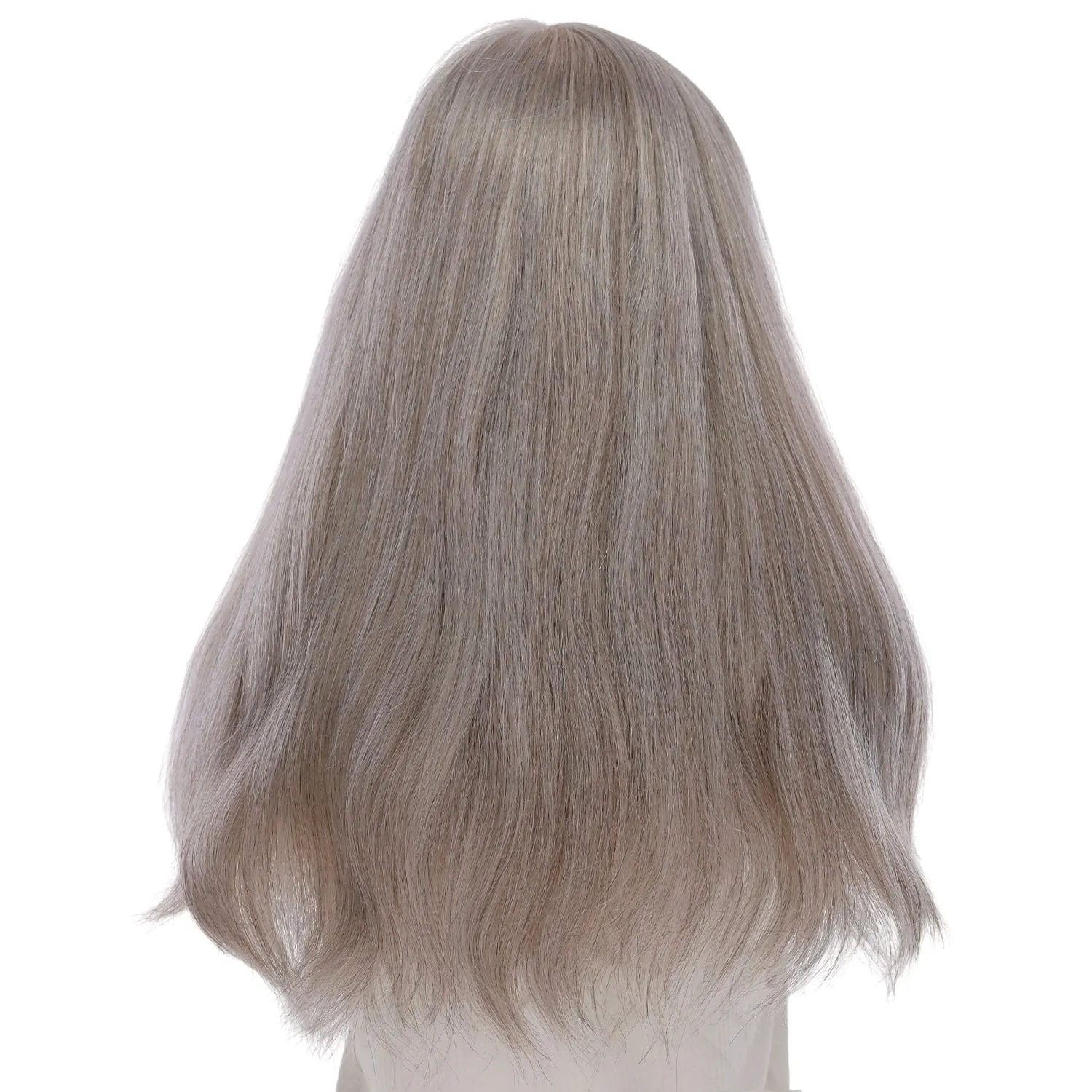 22" Princess Silk Top Wig Snow Grey