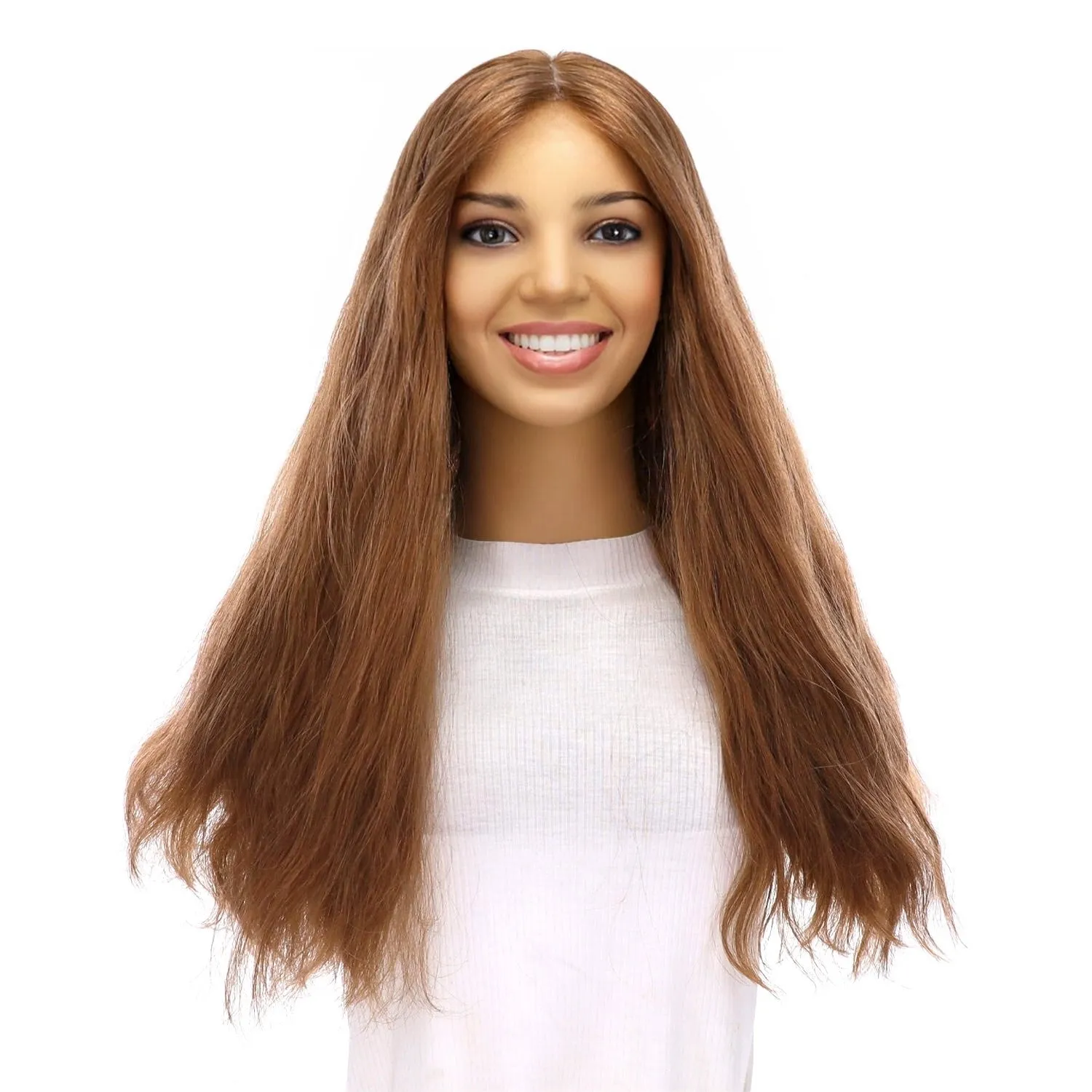 22" Princess Silk Top Wig Strawberry Blonde Wavy