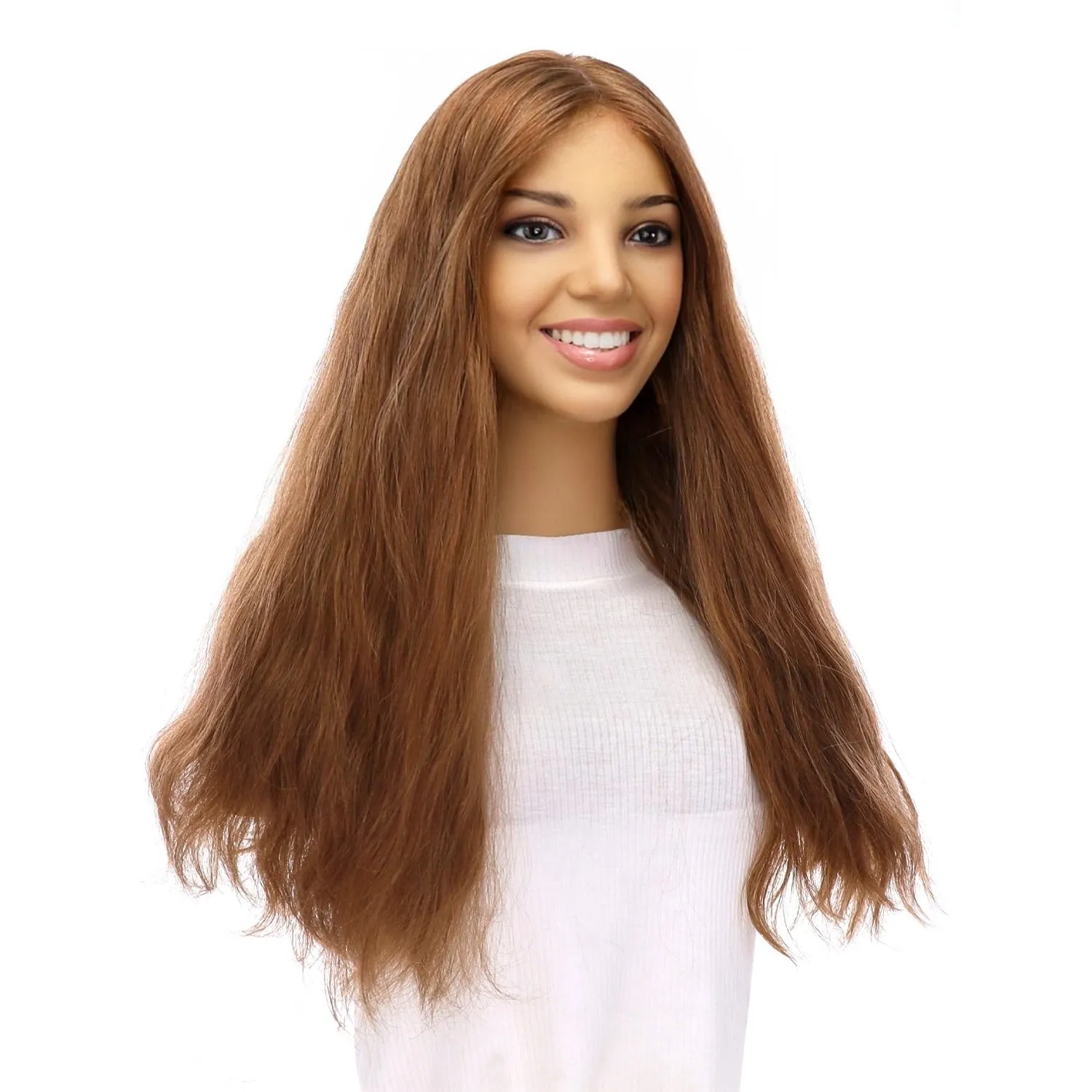 22" Princess Silk Top Wig Strawberry Blonde Wavy