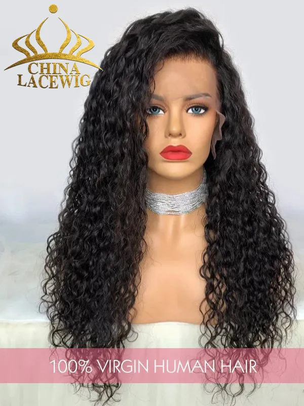 24hrs shipping Brazilian Virgin Hair Wigs Undetectable HD Lace Curly Style 13x6 Lace Front Wigs NCF173