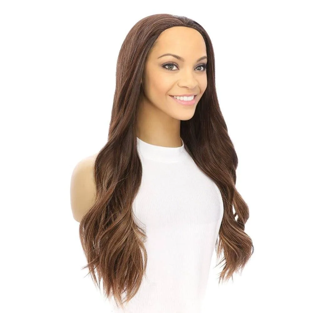 24" 3/4 Bandfall Wig Medium Brown Balayage