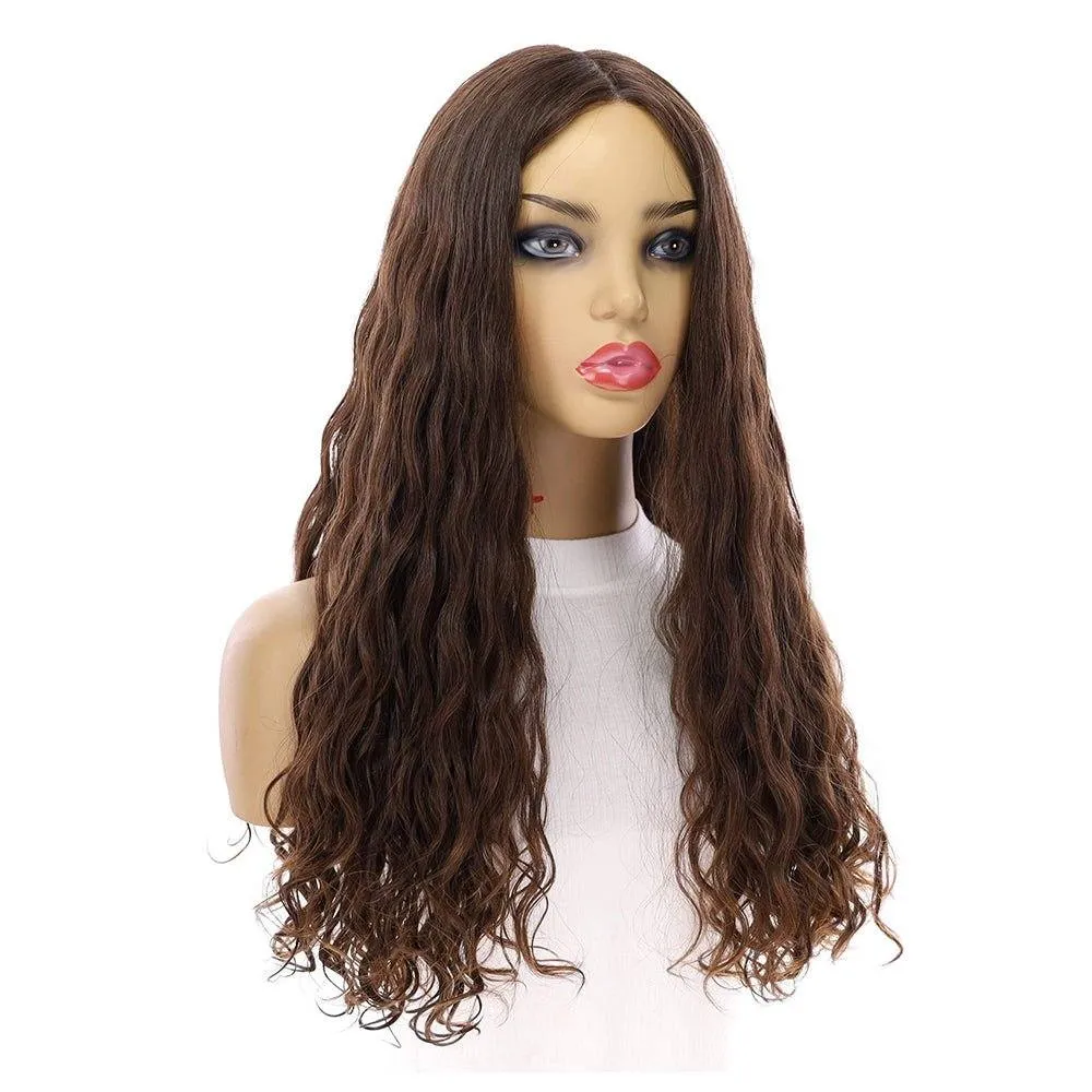 24" Luxe Silk Top Wig #5 Warm Dark Brown Wavy