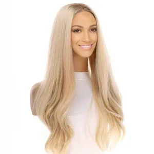 26" Amber Silk Top Wig Platinum Blonde
