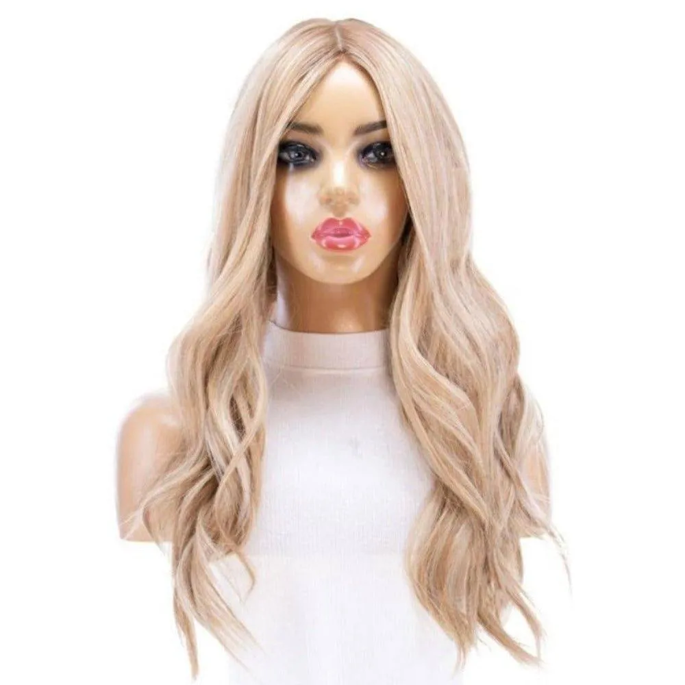 26" Ponytail Silk Top Wig Ash Blonde