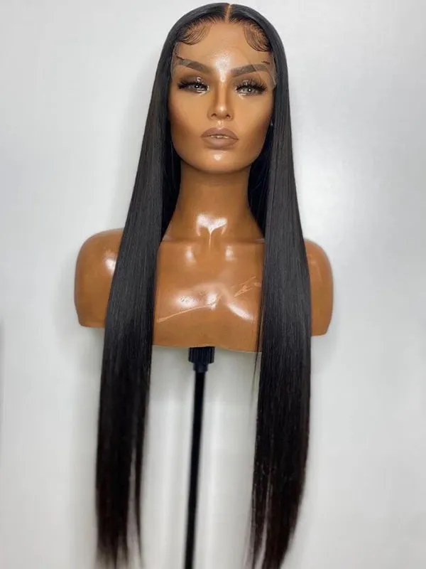 Chinalacewig Natural Color Silky Straight 13x6 Undetectable HD Lace Front Wigs  CF282