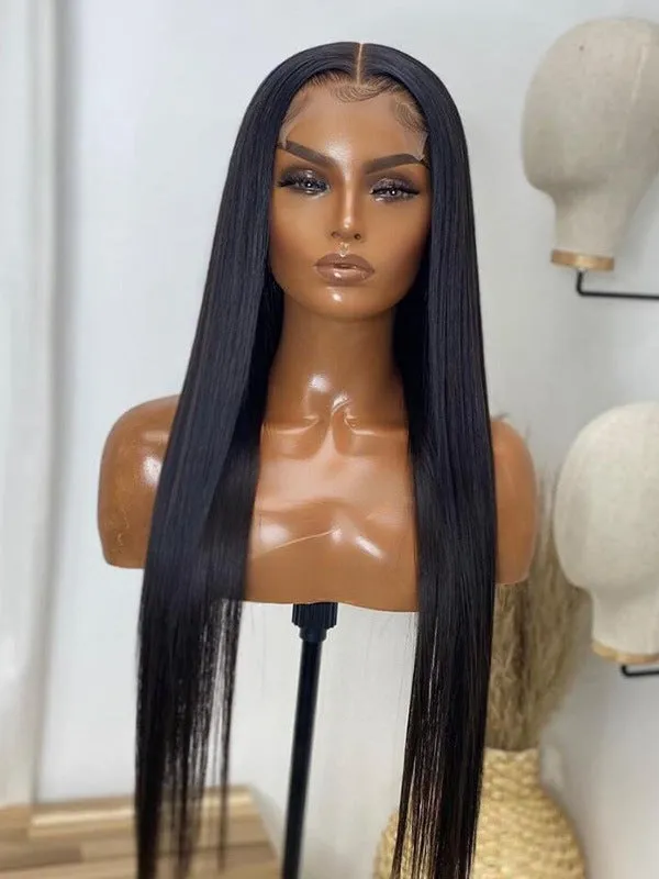Chinalacewig Natural Color Silky Straight 13x6 Undetectable HD Lace Front Wigs  CF282