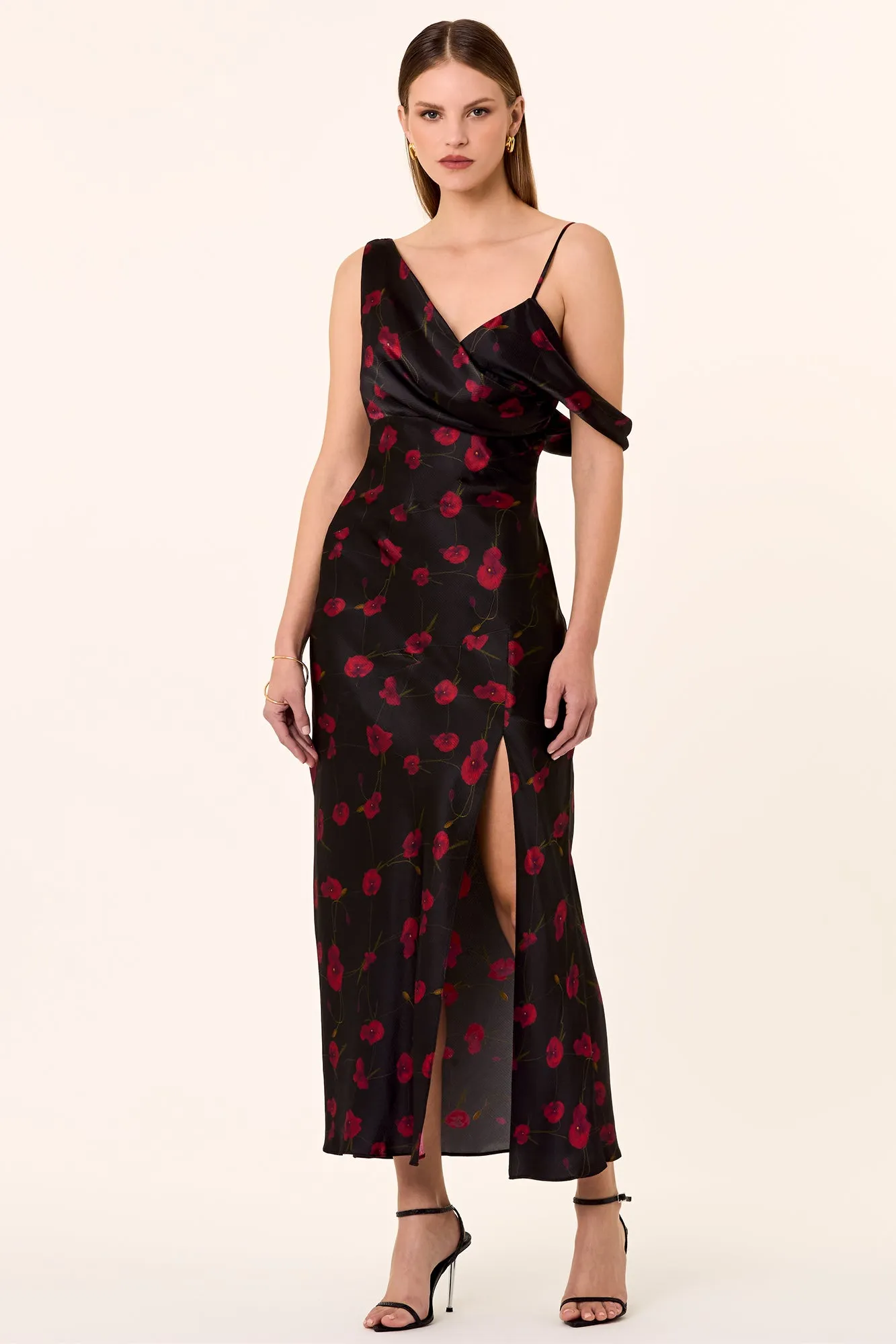 Finley Dress- Poppy Floral Black