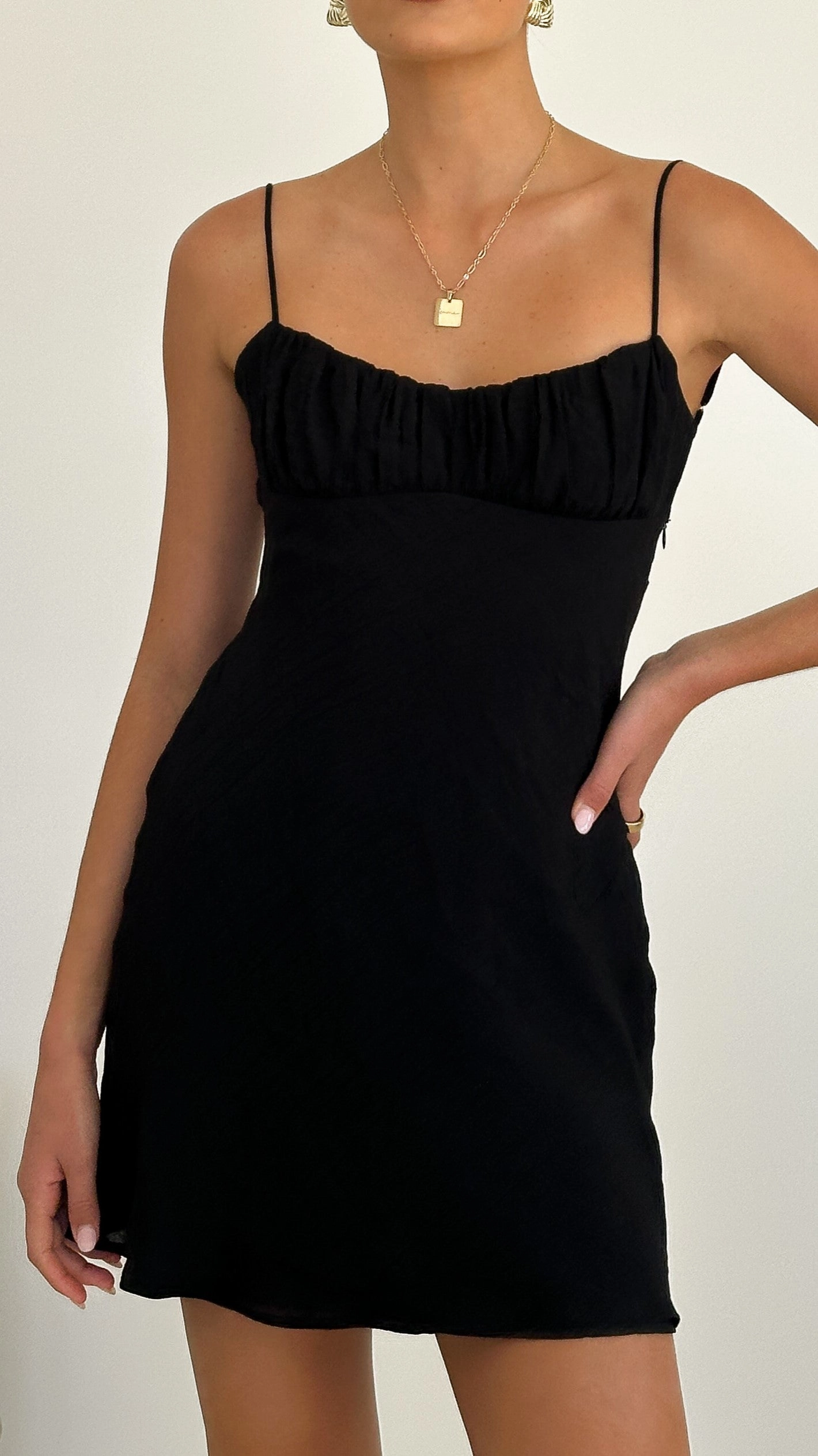 Galina Mini Dress - Black