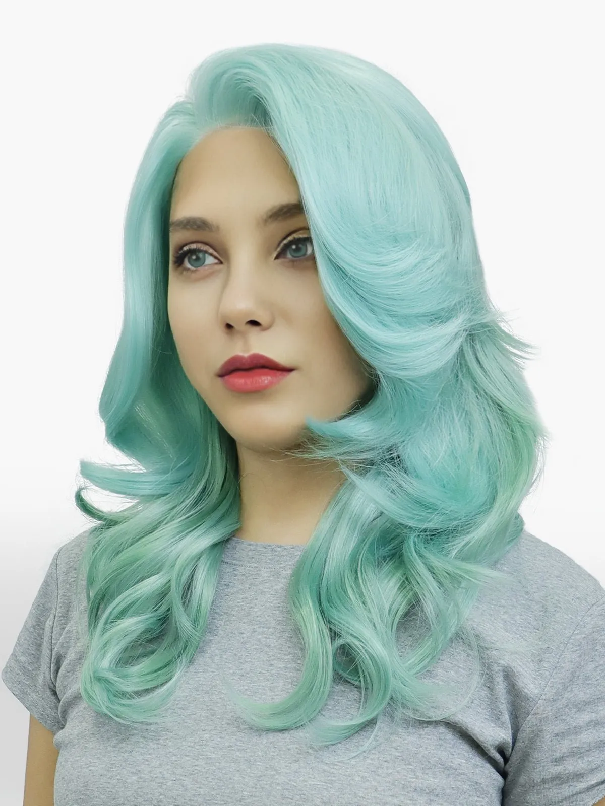 IMstyle Beth 13*2 lace front layers wigs blonde&blue&green&pink W326 collection