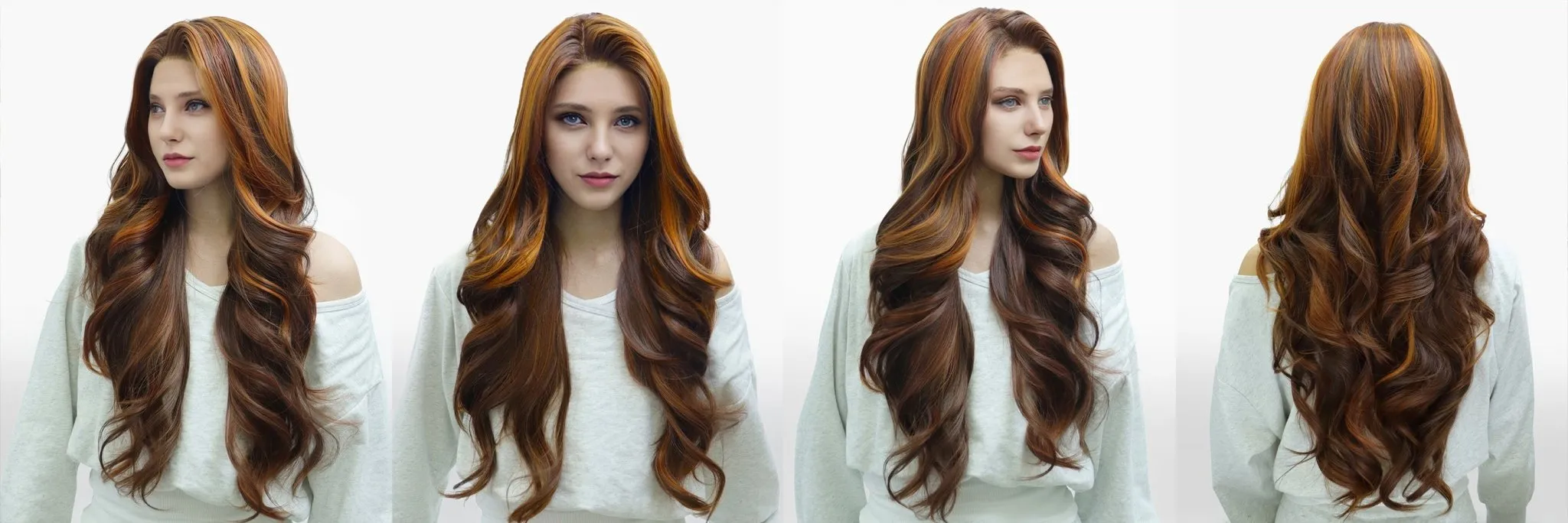 IMstyle Claudia 28inches Copper Red Hair Layer Cut 13*4 Lace Front wigs free Parting-F100-1T2436