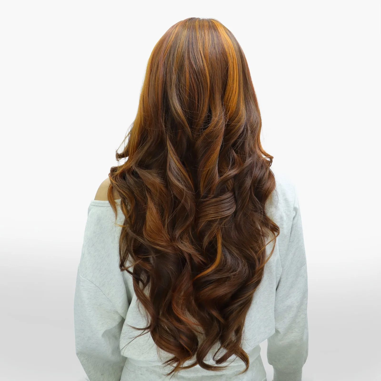 IMstyle Claudia 28inches Copper Red Hair Layer Cut 13*4 Lace Front wigs free Parting-F100-1T2436