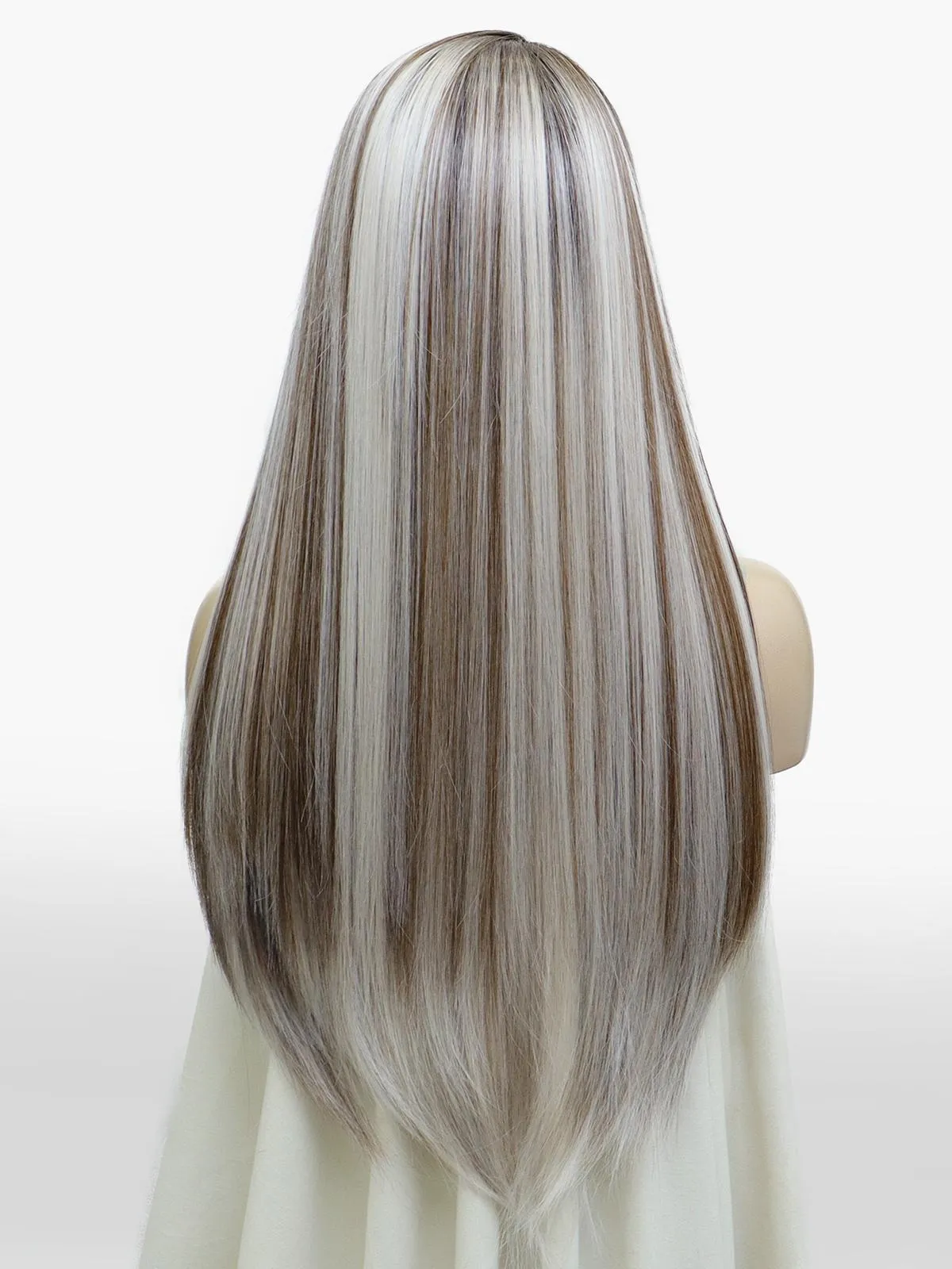 IMstyle Silver Mist 13*6 Big lace Front Wig Staright Wavy Synthetic Fiber-NQ29-Y103-60(13x6)