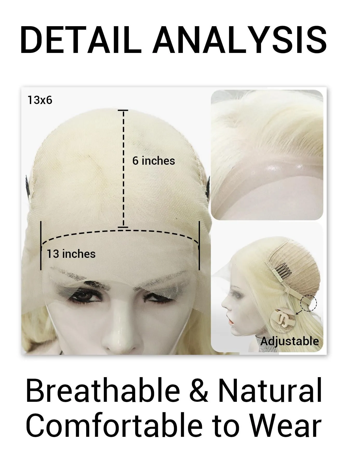 IMstyle Silver Mist 13*6 Big lace Front Wig Staright Wavy Synthetic Fiber-NQ29-Y103-60(13x6)