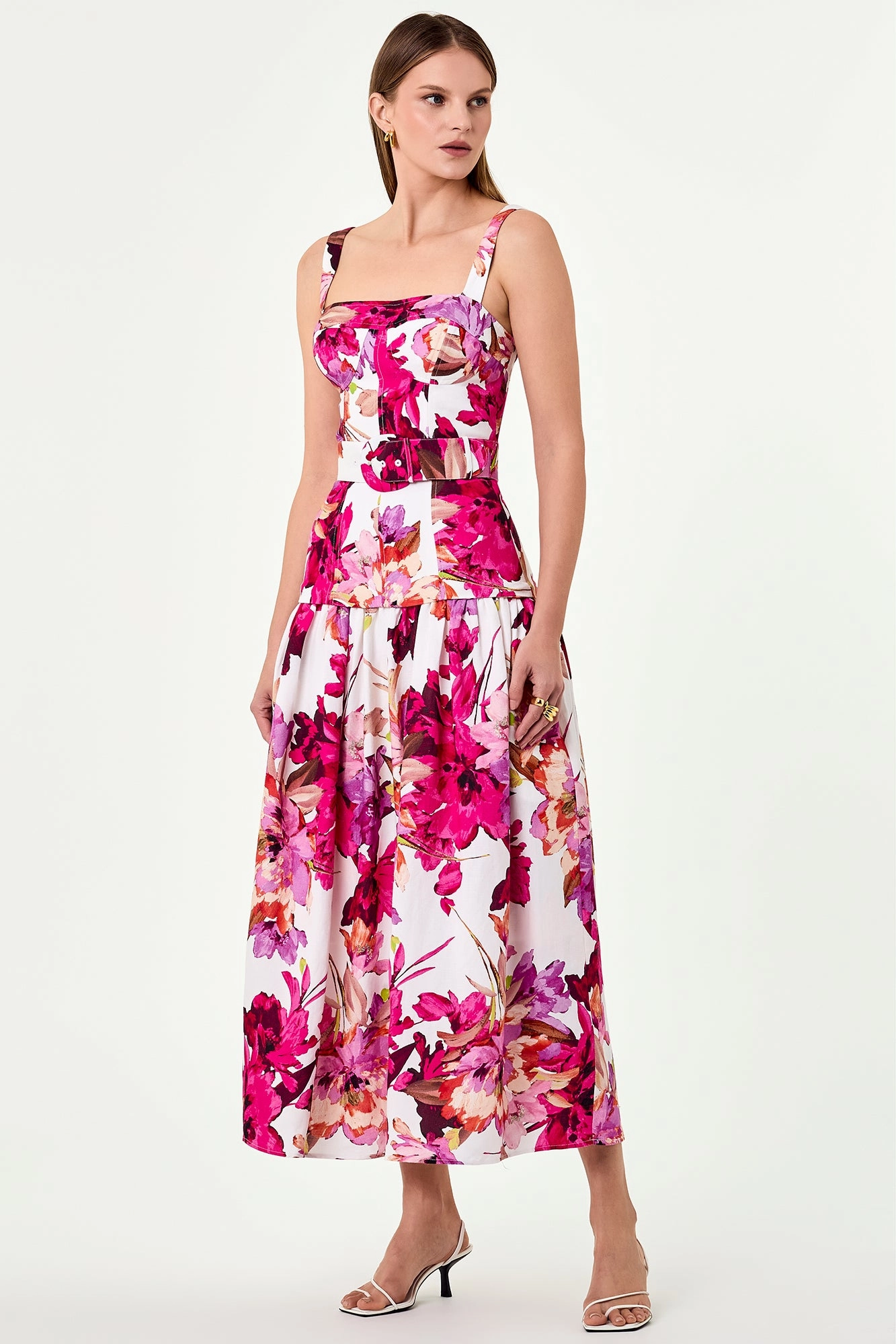 Lidia Dress - Ria Floral Ivory