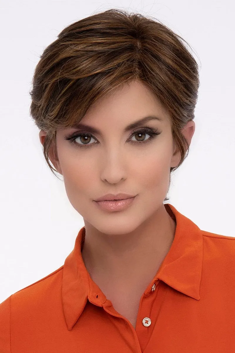 Sale - Envy Wigs - Paula - Human Hair Blend - Color: Lighter Red