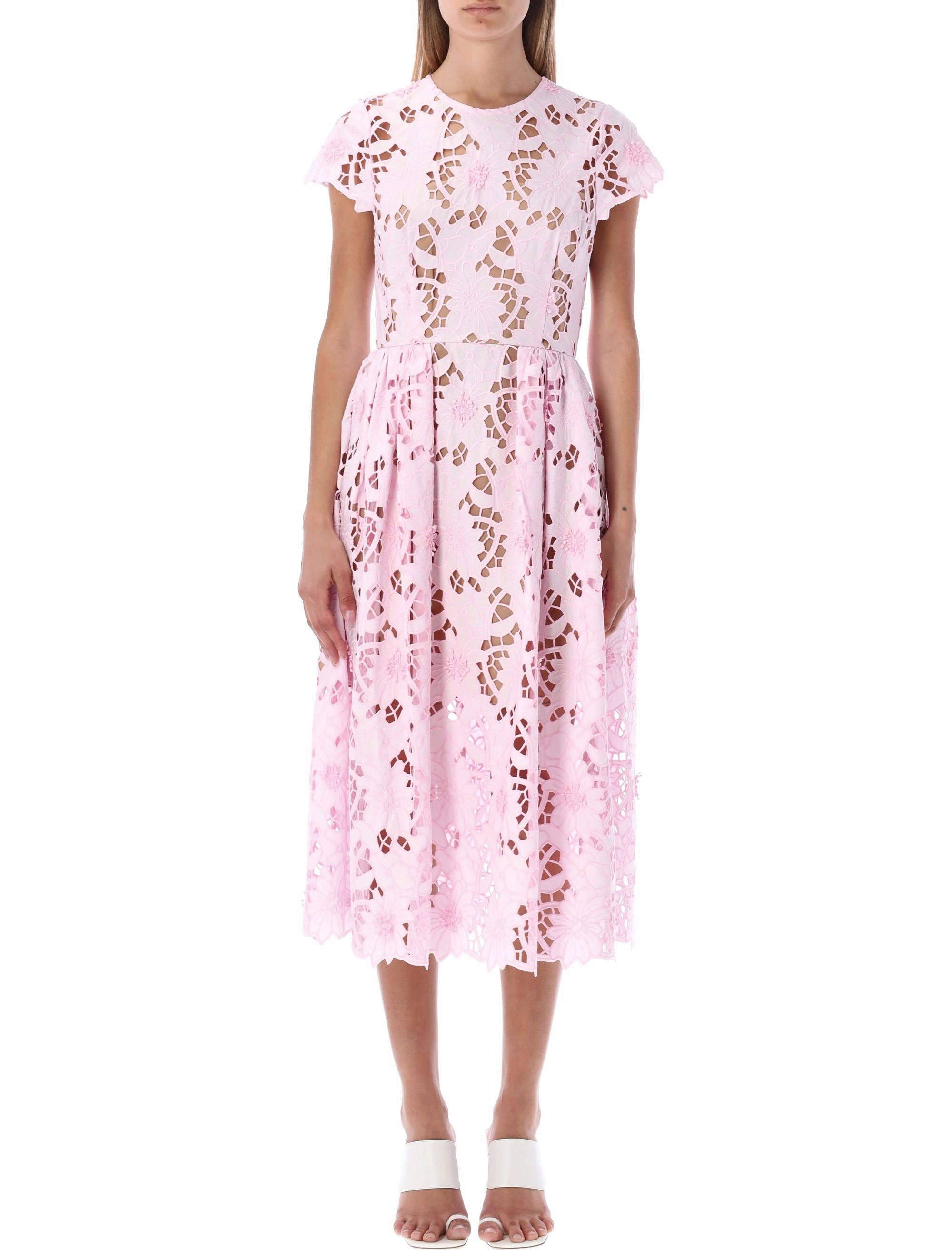 Self-Portrait Guipure Lace Detailed Midi Dress