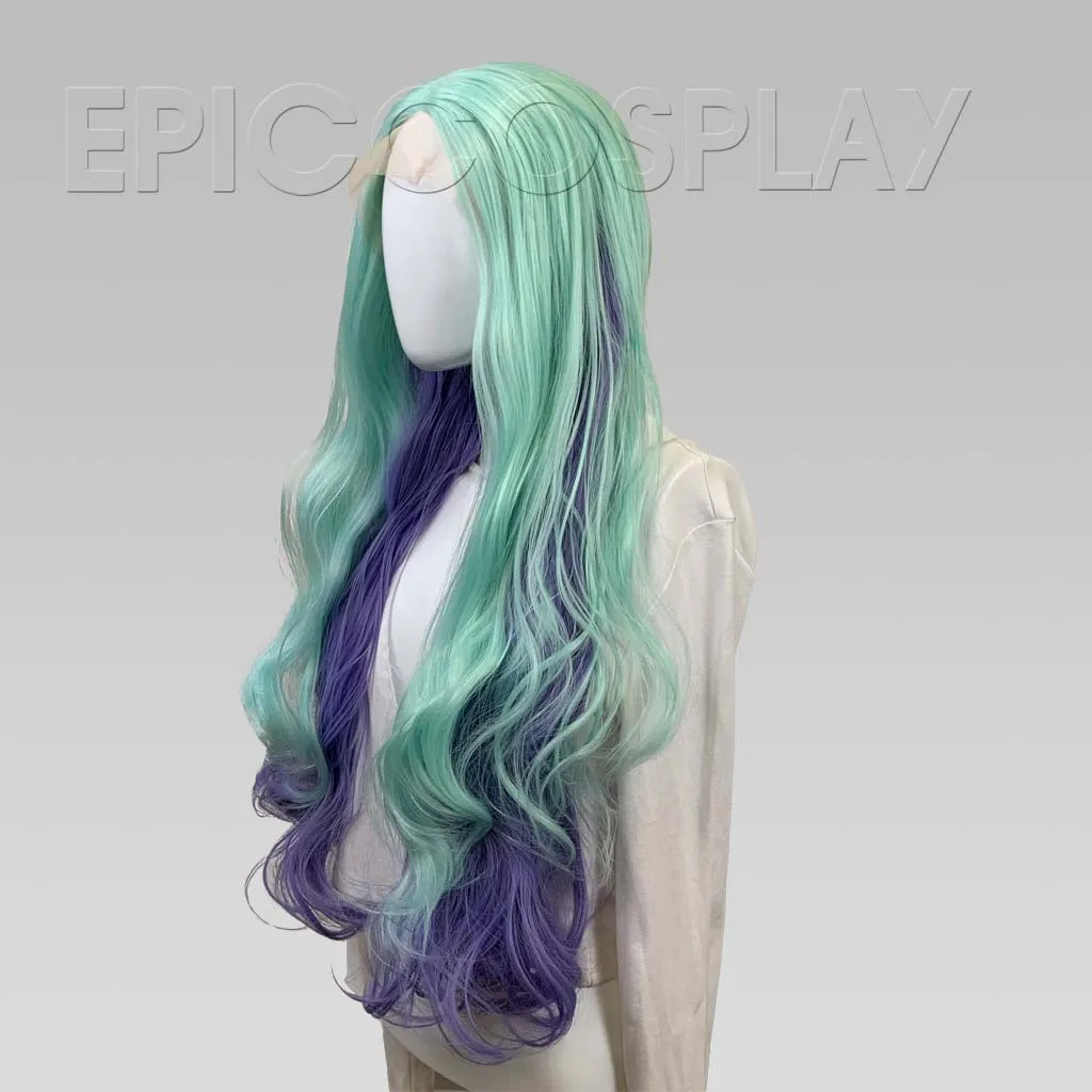 Signature - Minty Green and Purple Peekaboo Wig