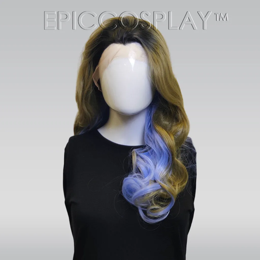 Signature - Olive Yellow and Sky Blue Multicolor Lace Front Wig