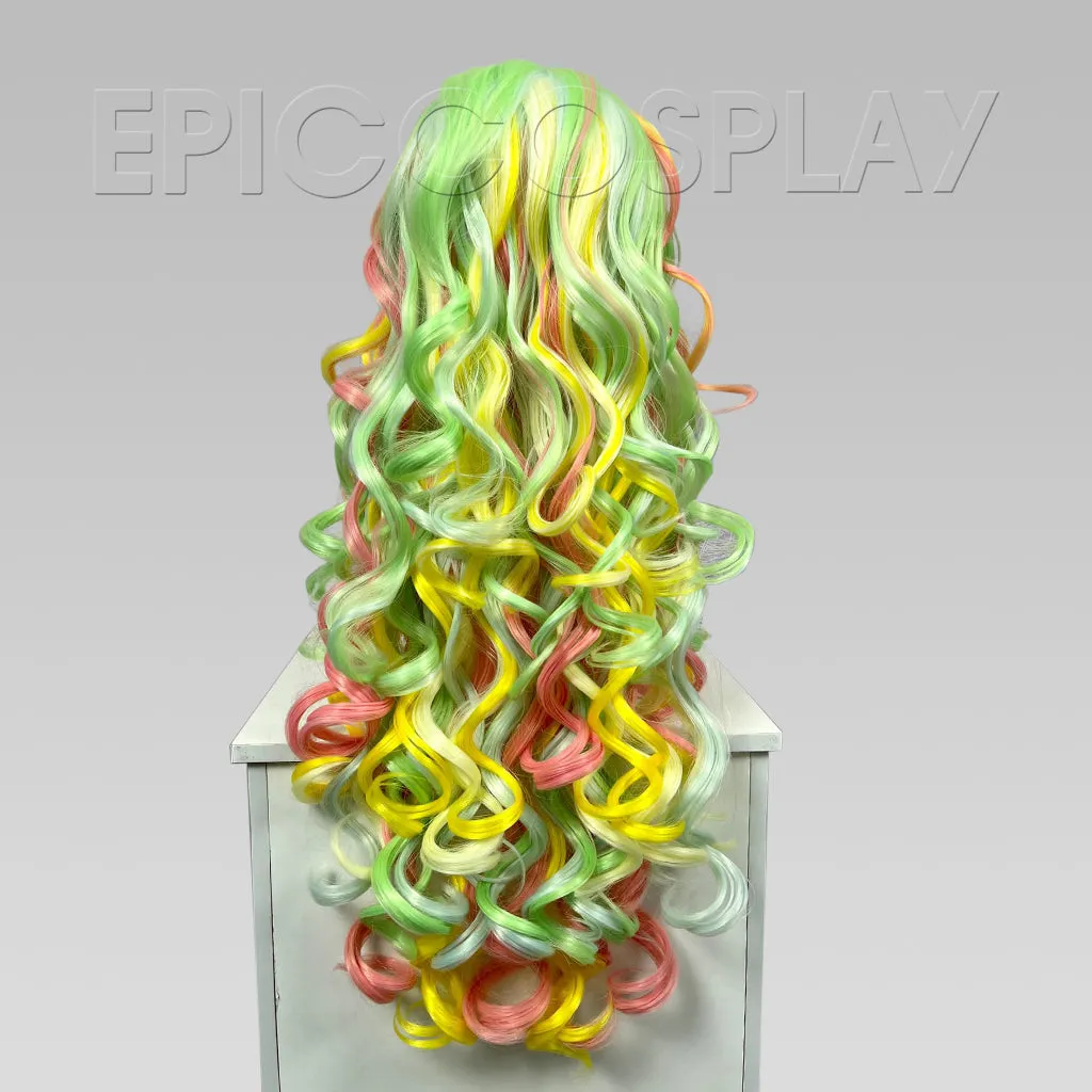Signature - Yellow Green Coral Multicolor Lace Front Wig