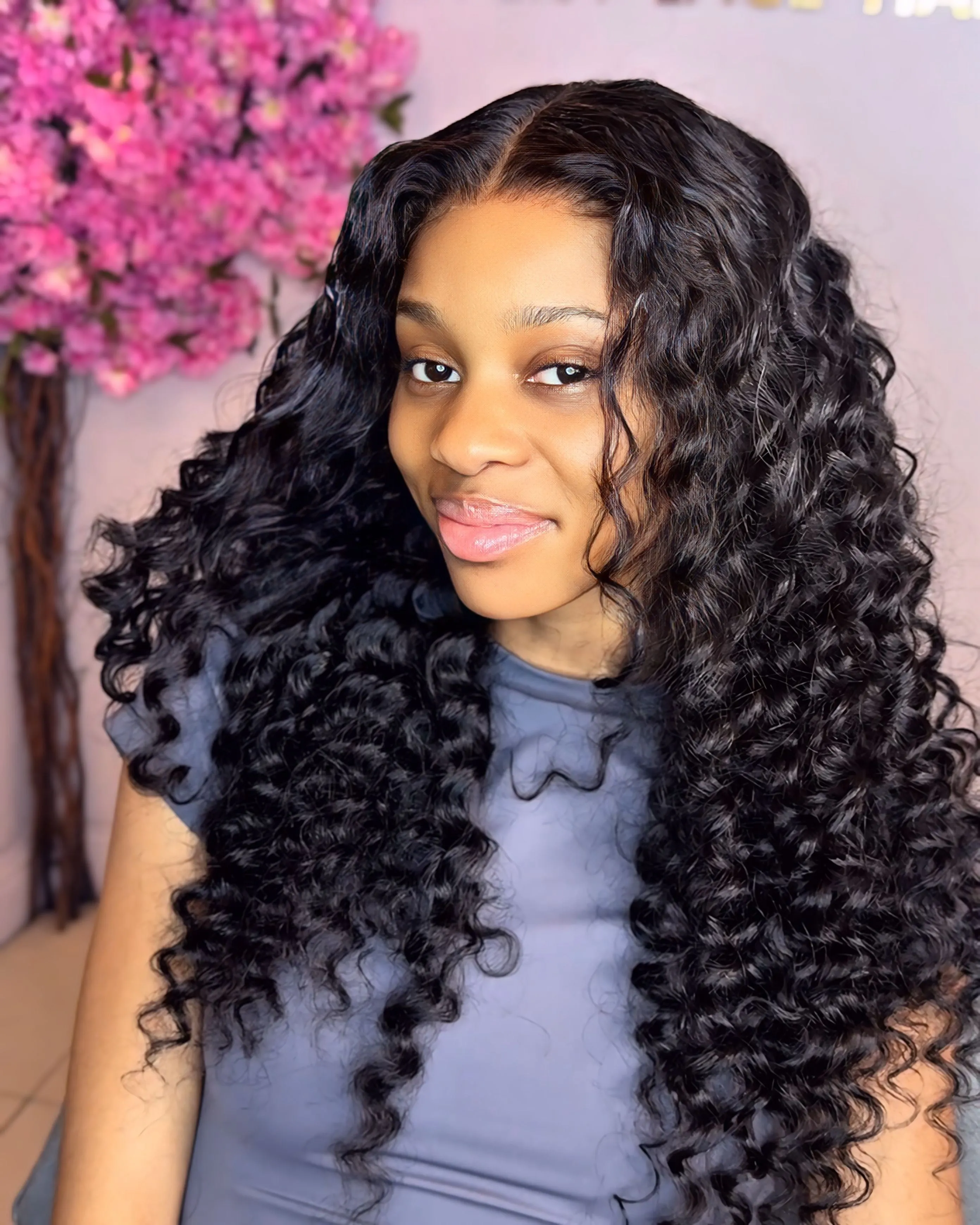 The ADA - 5x5 Closure Wig Invisible HD Lace Deep Wave Glueless Wig Human Hair 180% Density