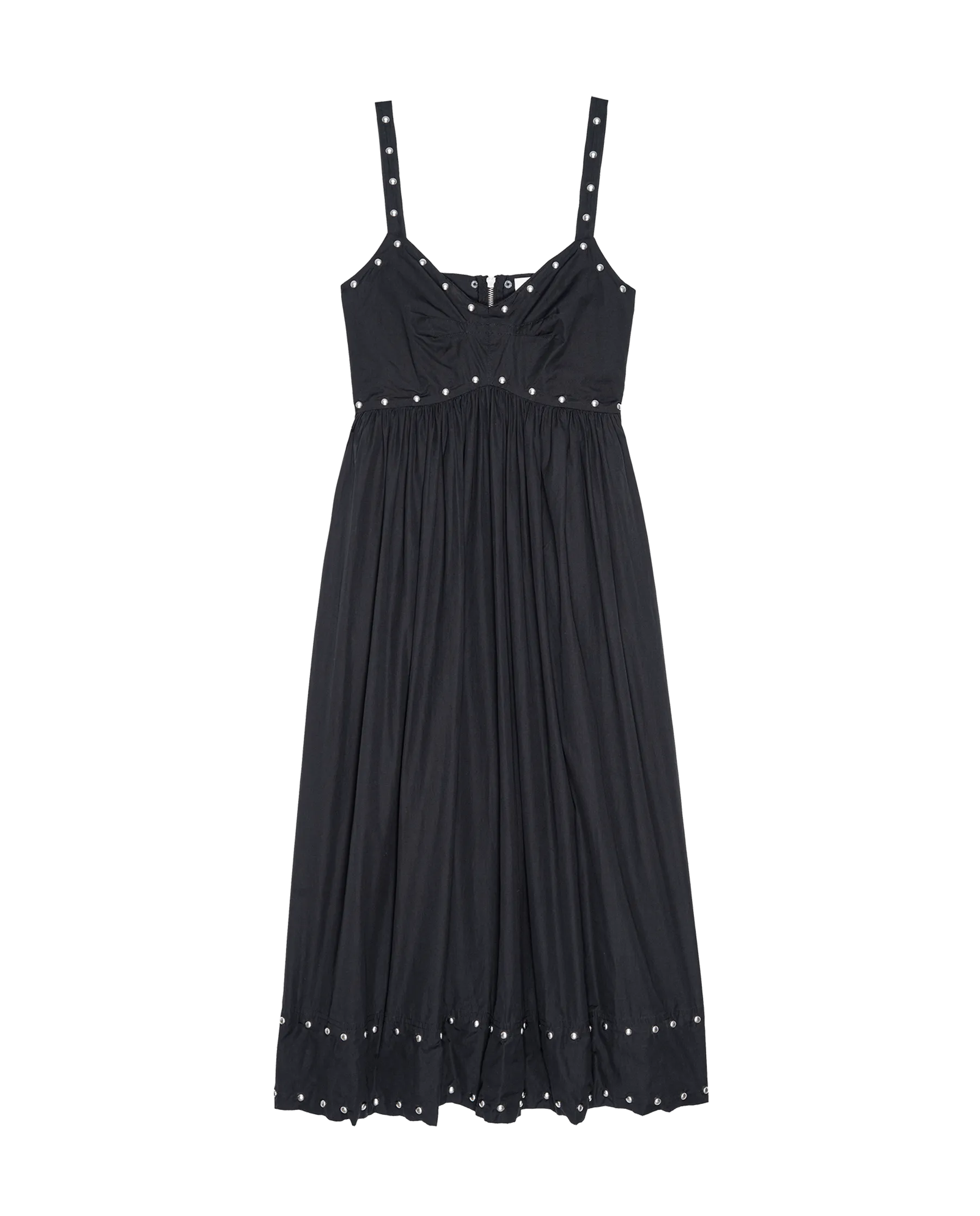 The Reyes Dress with Studs. -- Black