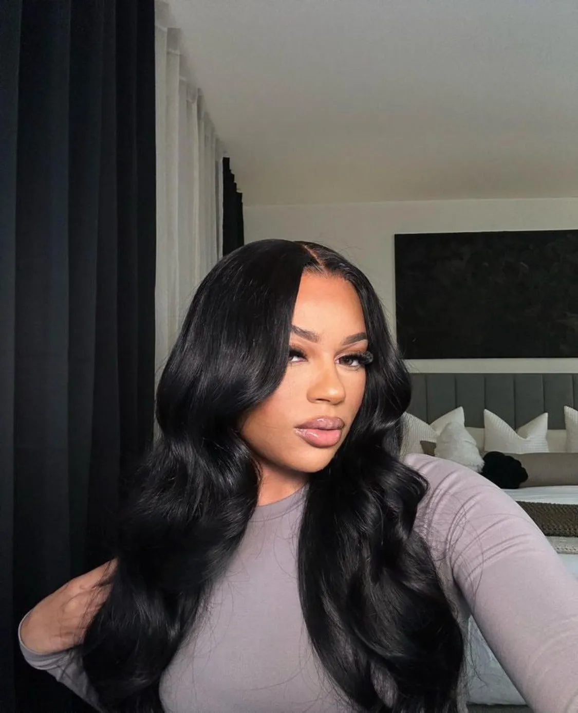 WIG: 2x6 HD Lace Closure Wig Jet Black